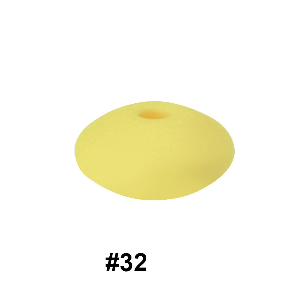 12mm Silicone Spacer Beads Multi Color Soft Matte Finish 50pcs