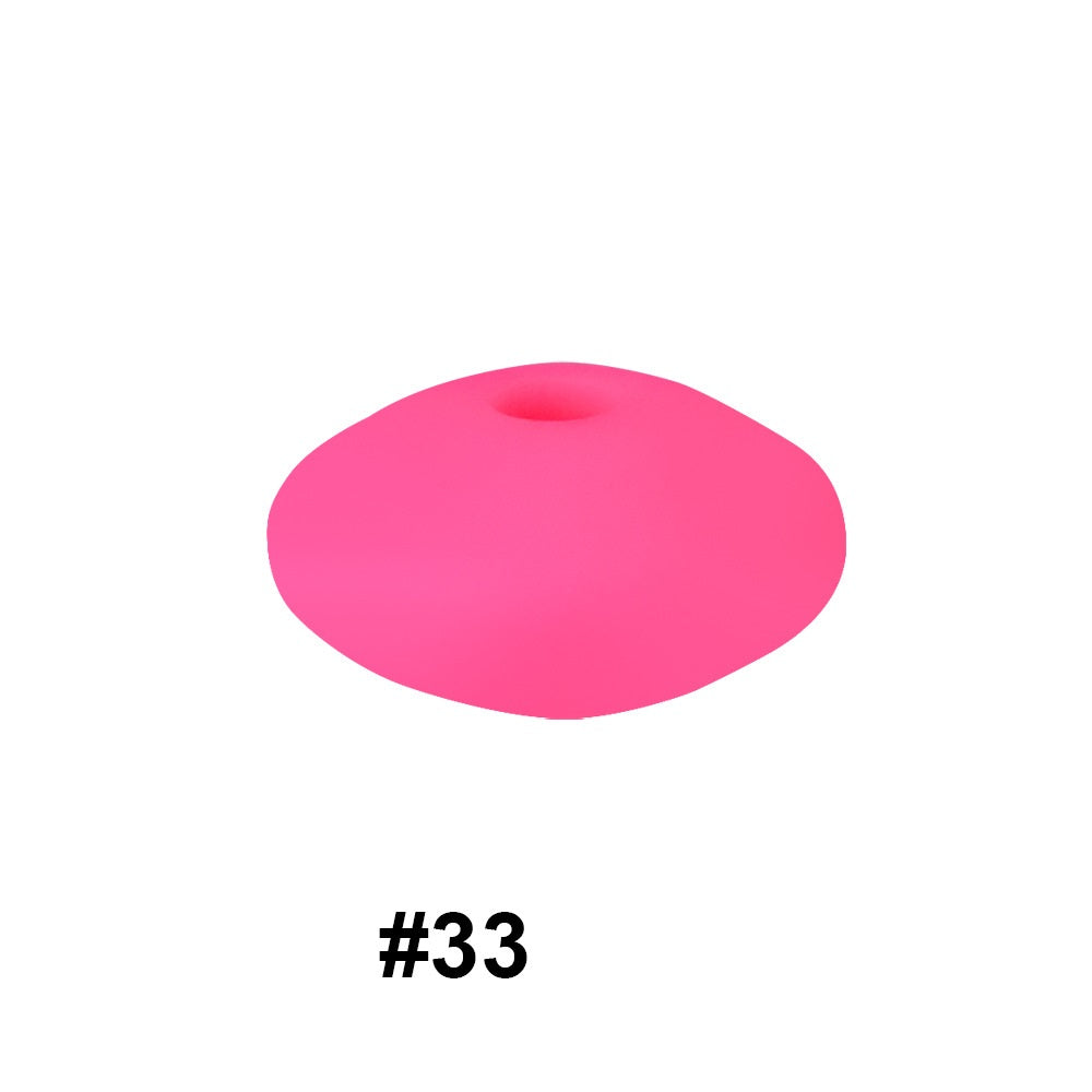 12mm Silicone Spacer Beads Multi Color Soft Matte Finish 50pcs