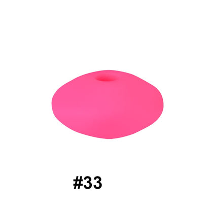12mm Silicone Spacer Beads Multi Color Soft Matte Finish 50pcs