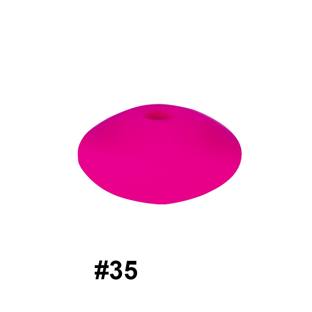 12mm Silicone Spacer Beads Multi Color Soft Matte Finish 50pcs