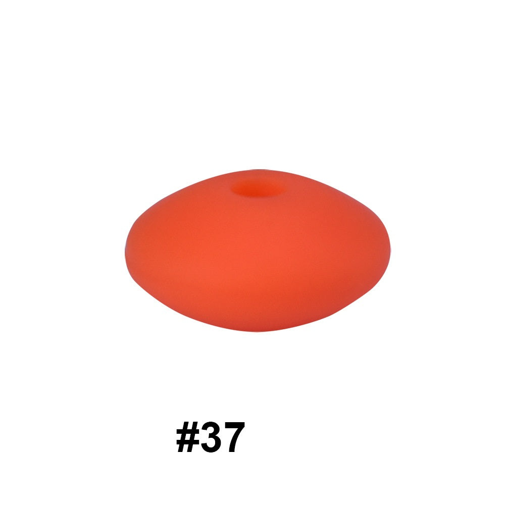 12mm Silicone Spacer Beads Multi Color Soft Matte Finish 50pcs