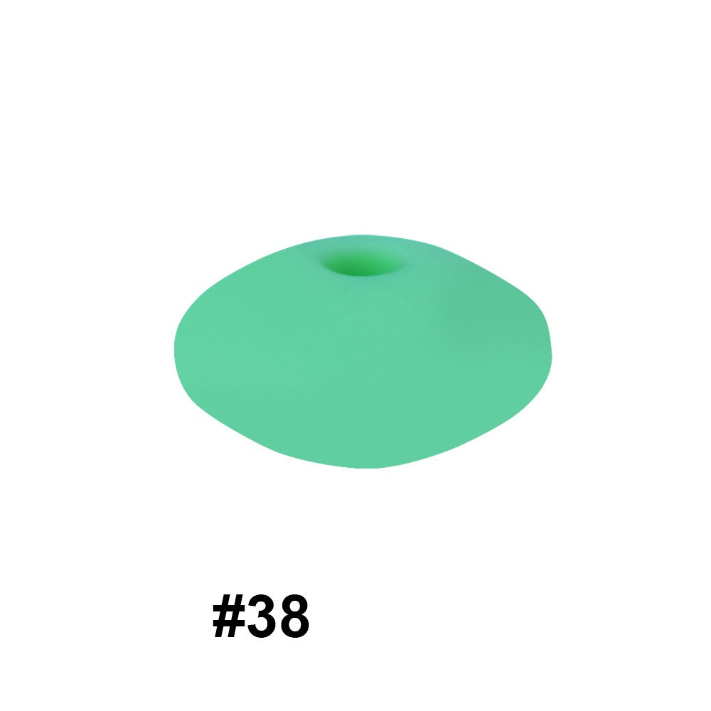 12mm Silicone Spacer Beads Multi Color Soft Matte Finish 50pcs