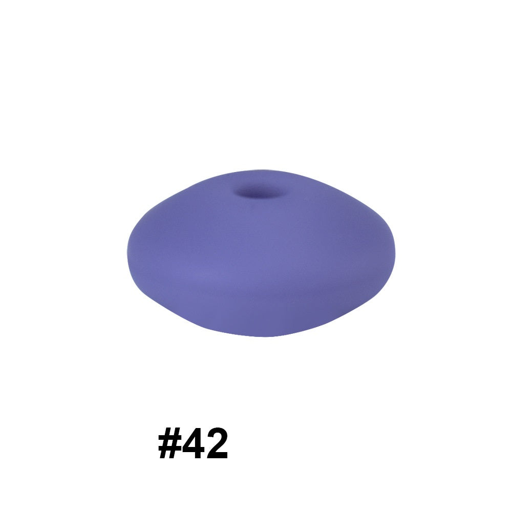 12mm Silicone Spacer Beads Multi Color Soft Matte Finish 50pcs