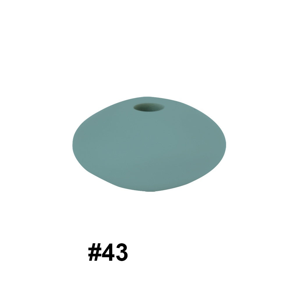 12mm Silicone Spacer Beads Multi Color Soft Matte Finish 50pcs