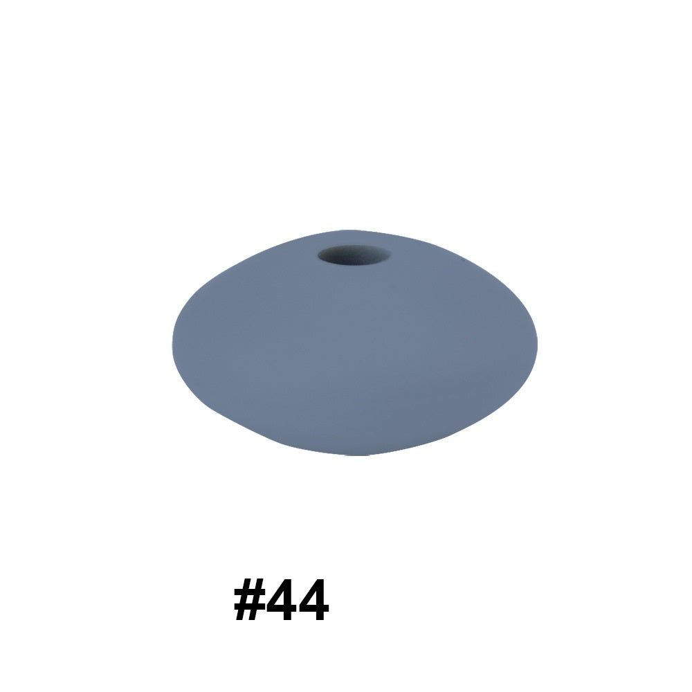 12mm Silicone Spacer Beads Multi Color Soft Matte Finish 50pcs