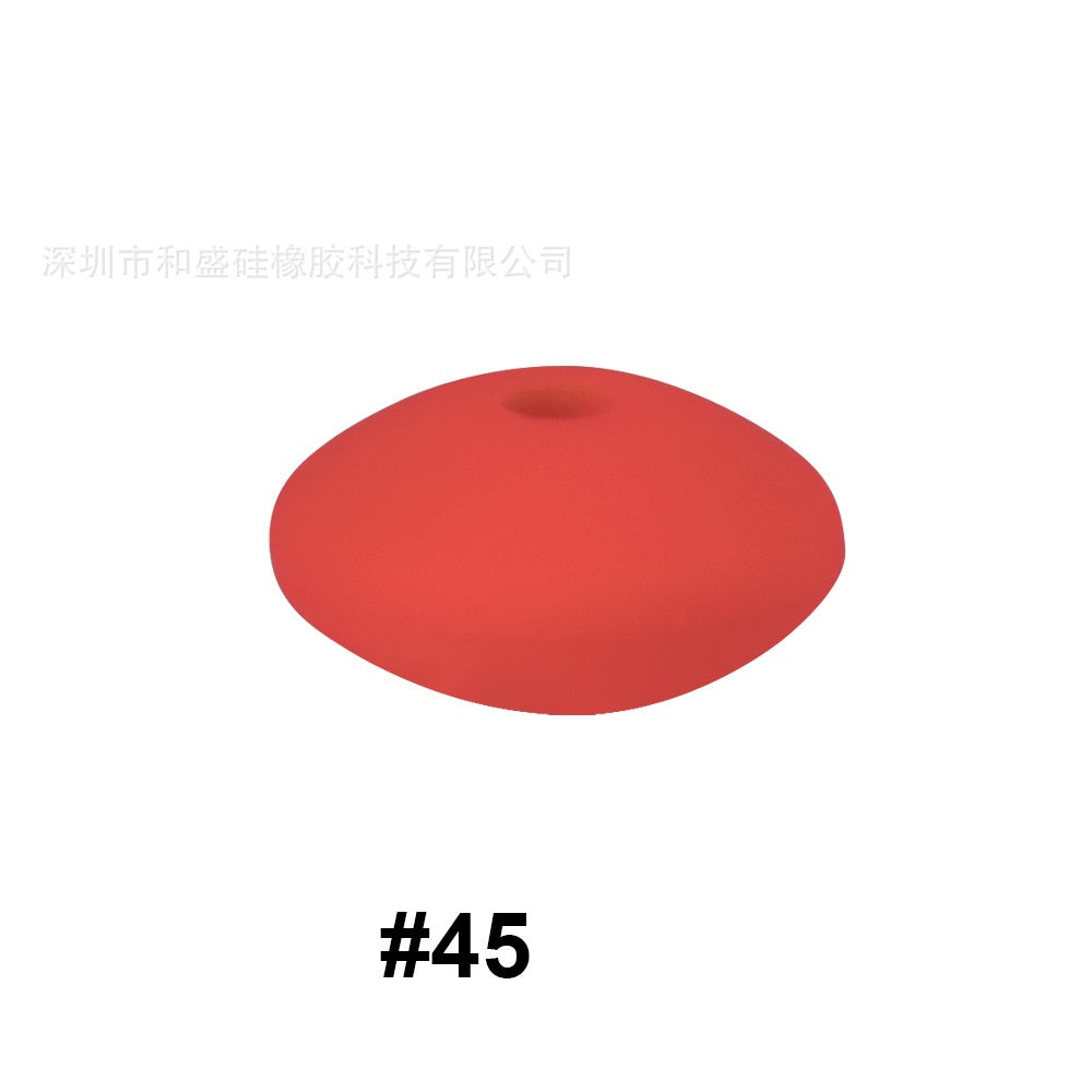 12mm Silicone Spacer Beads Multi Color Soft Matte Finish 50pcs