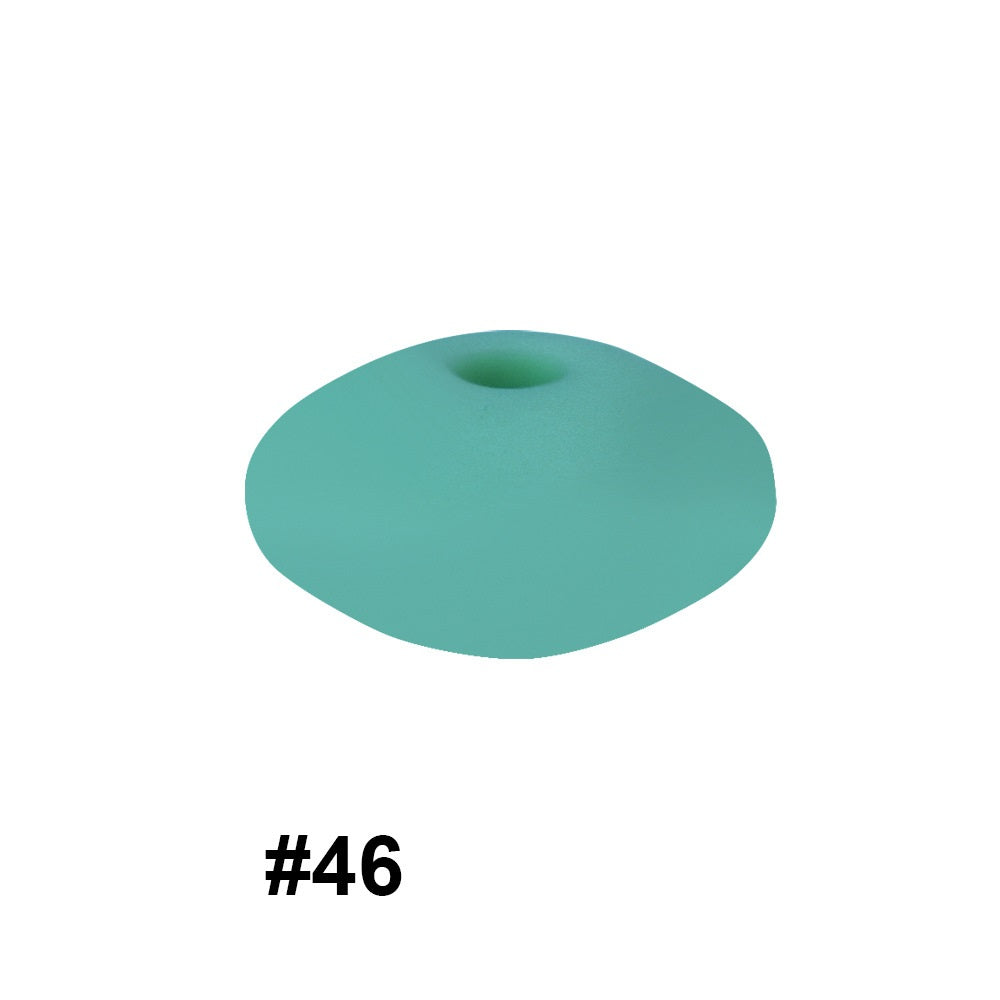 12mm Silicone Spacer Beads Multi Color Soft Matte Finish 50pcs