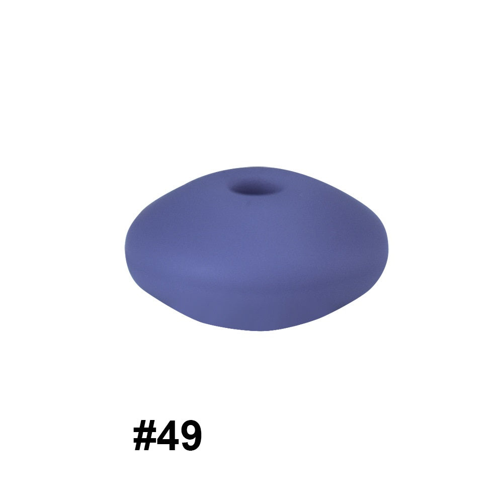 12mm Silicone Spacer Beads Multi Color Soft Matte Finish 50pcs