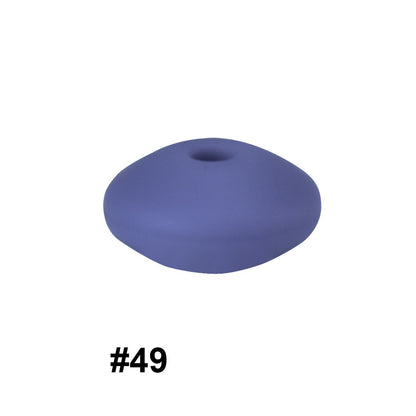 12mm Silicone Spacer Beads Multi Color Soft Matte Finish 50pcs