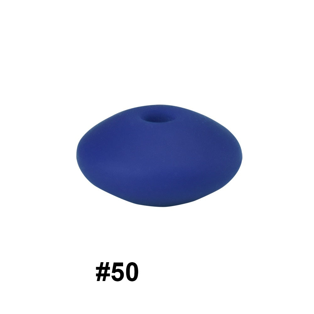 12mm Silicone Spacer Beads Multi Color Soft Matte Finish 50pcs
