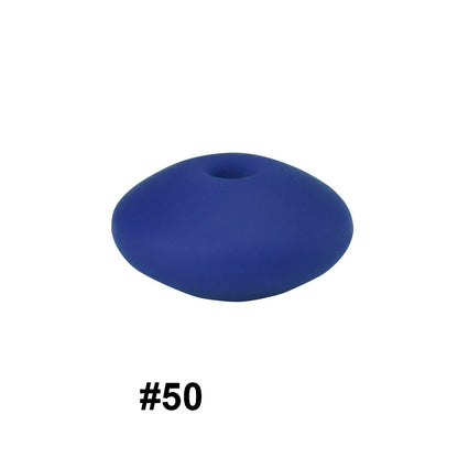 12mm Silicone Spacer Beads Multi Color Soft Matte Finish 50pcs