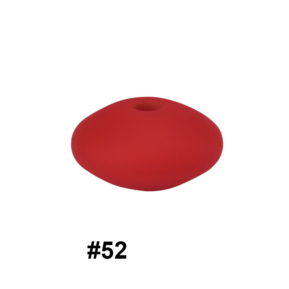 12mm Silicone Spacer Beads Multi Color Soft Matte Finish 50pcs