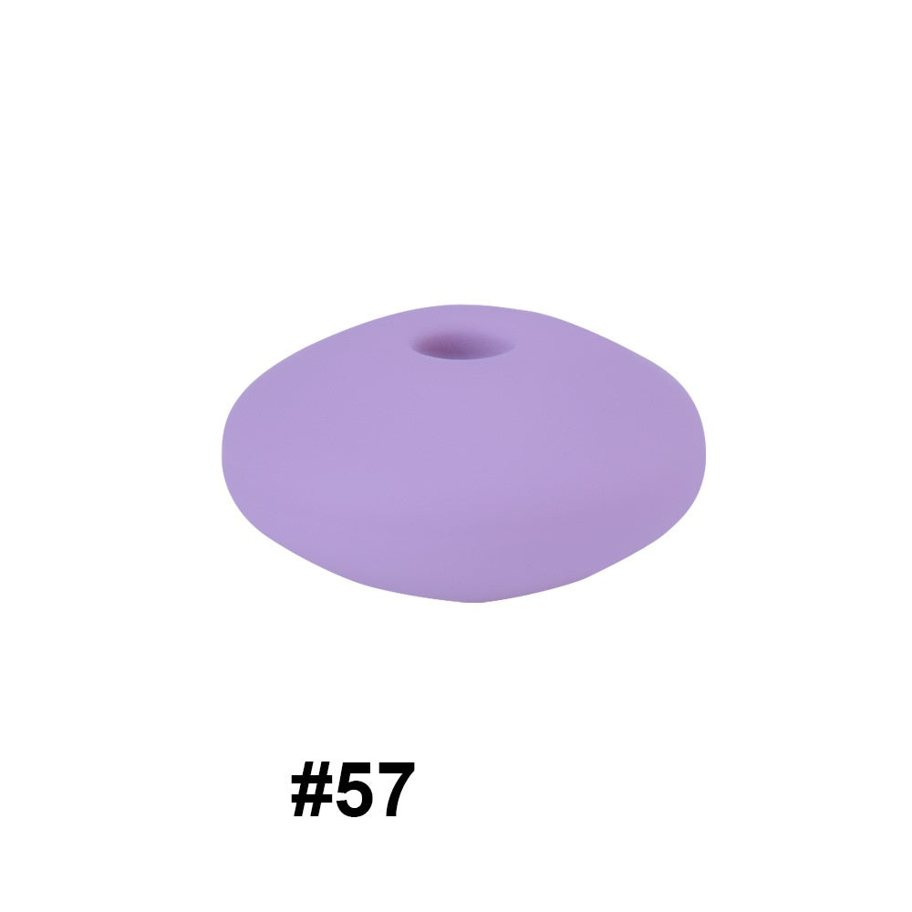 12mm Silicone Spacer Beads Multi Color Soft Matte Finish 50pcs