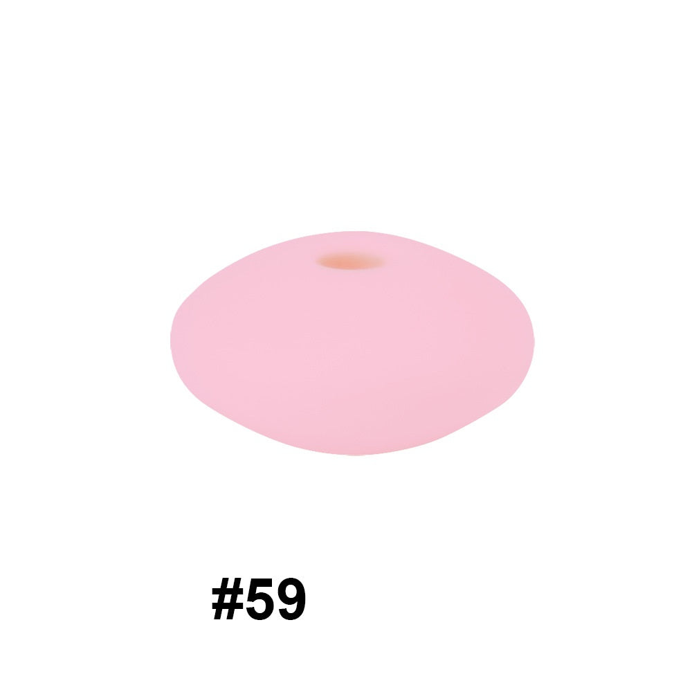 12mm Silicone Spacer Beads Multi Color Soft Matte Finish 50pcs