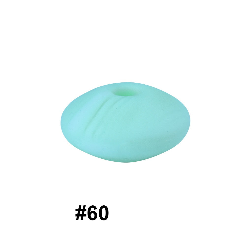 12mm Silicone Spacer Beads Multi Color Soft Matte Finish 50pcs