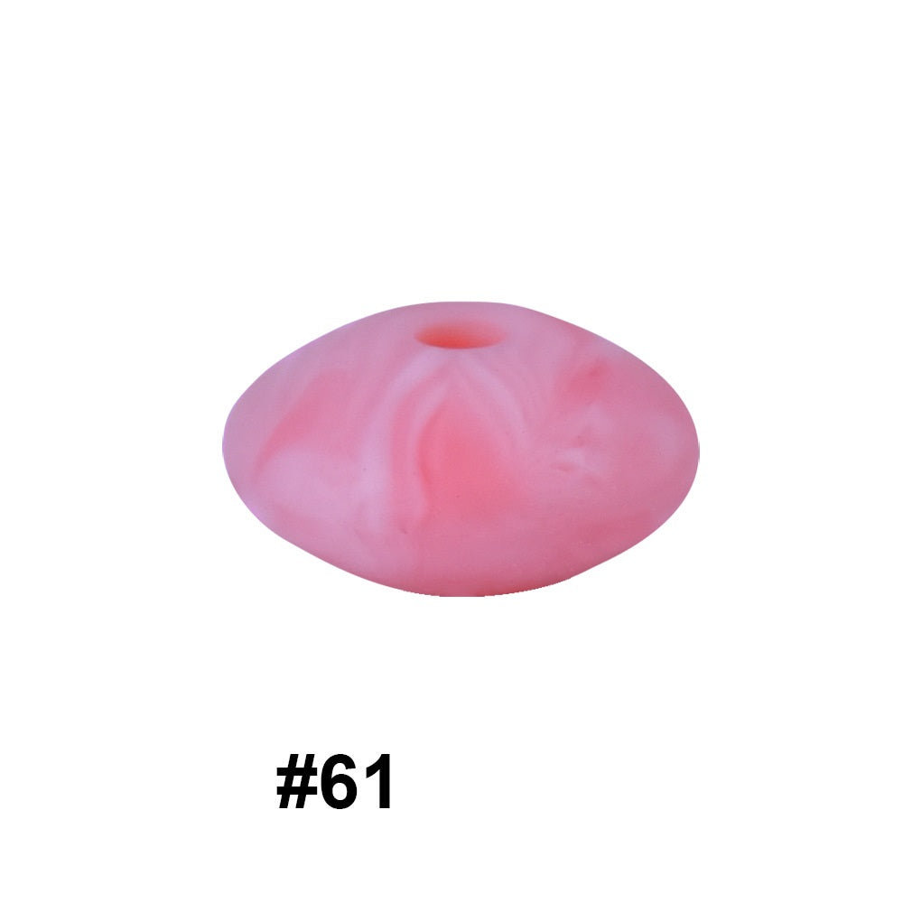 12mm Silicone Spacer Beads Multi Color Soft Matte Finish 50pcs