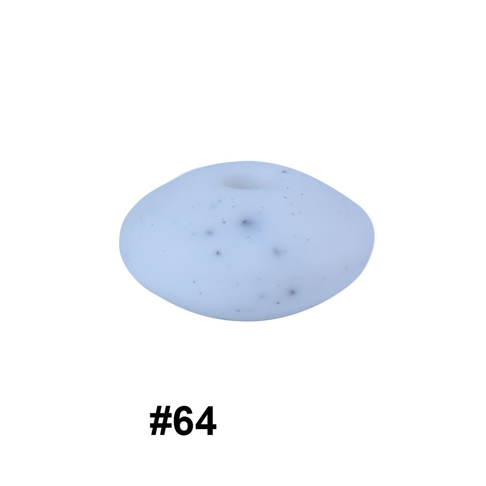 12mm Silicone Spacer Beads Multi Color Soft Matte Finish 50pcs