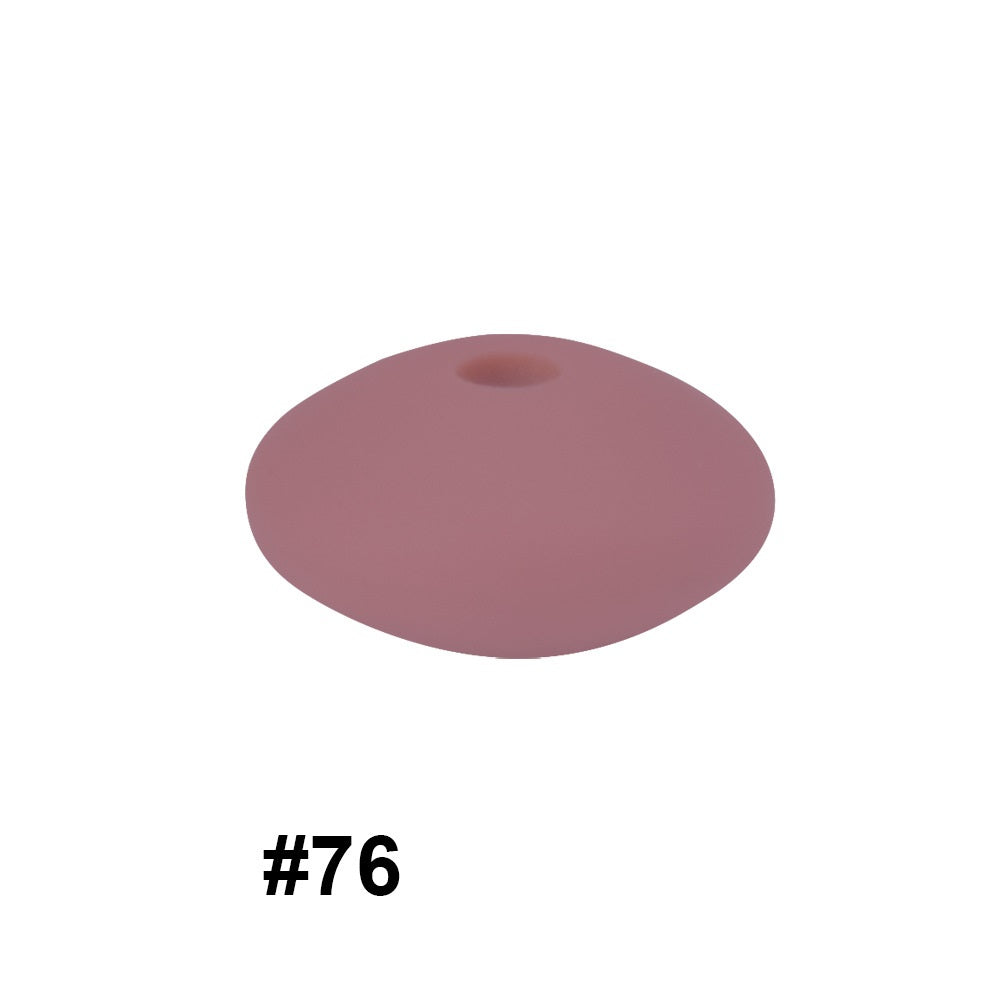 12mm Silicone Spacer Beads Multi Color Soft Matte Finish 50pcs