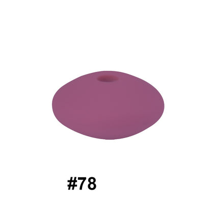 12mm Silicone Spacer Beads Multi Color Soft Matte Finish 50pcs