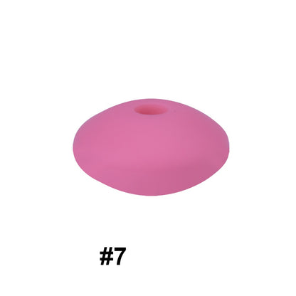 14mm Abacus Silicone Beads Lentil Flat Spacer 50pcs
