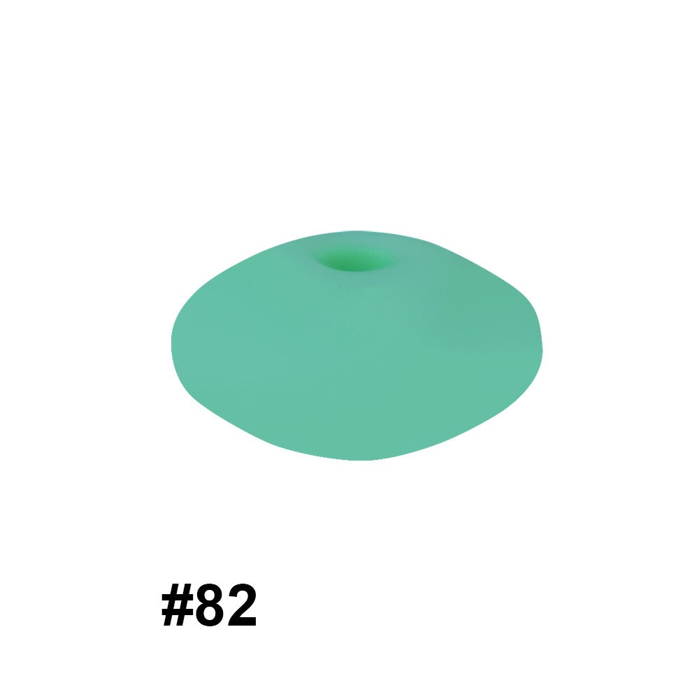 12mm Silicone Spacer Beads Multi Color Soft Matte Finish 50pcs