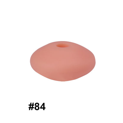 12mm Silicone Spacer Beads Multi Color Soft Matte Finish 50pcs