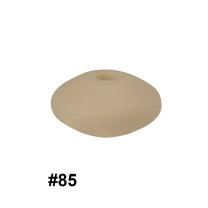 12mm Silicone Spacer Beads Multi Color Soft Matte Finish 50pcs