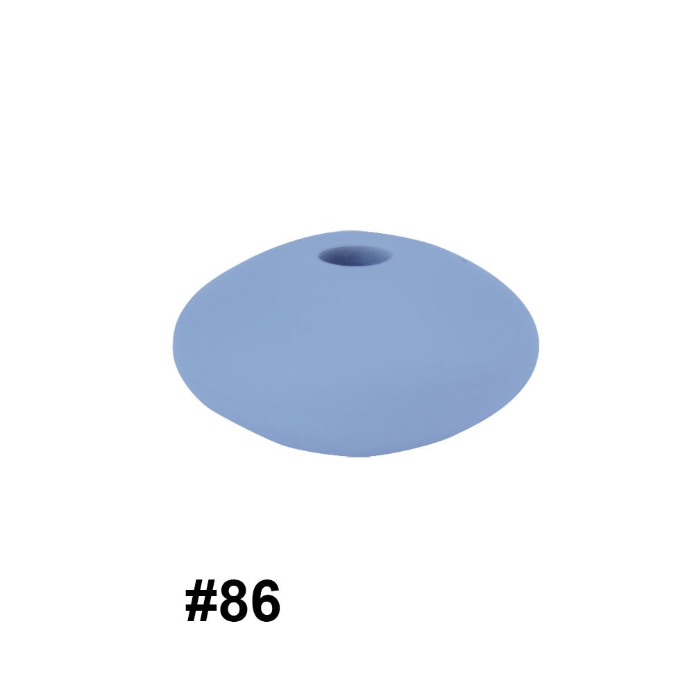 12mm Silicone Spacer Beads Multi Color Soft Matte Finish 50pcs
