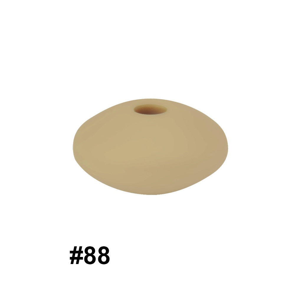 12mm Silicone Spacer Beads Multi Color Soft Matte Finish 50pcs