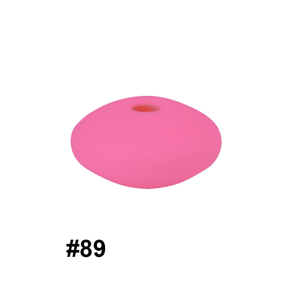 14mm Abacus Silicone Beads Lentil Flat Spacer 50pcs