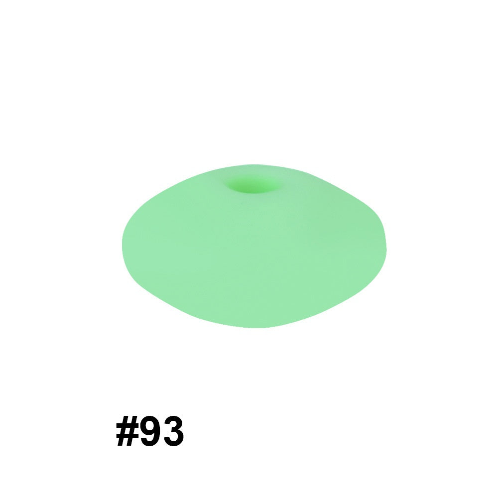 12mm Silicone Spacer Beads Multi Color Soft Matte Finish 50pcs