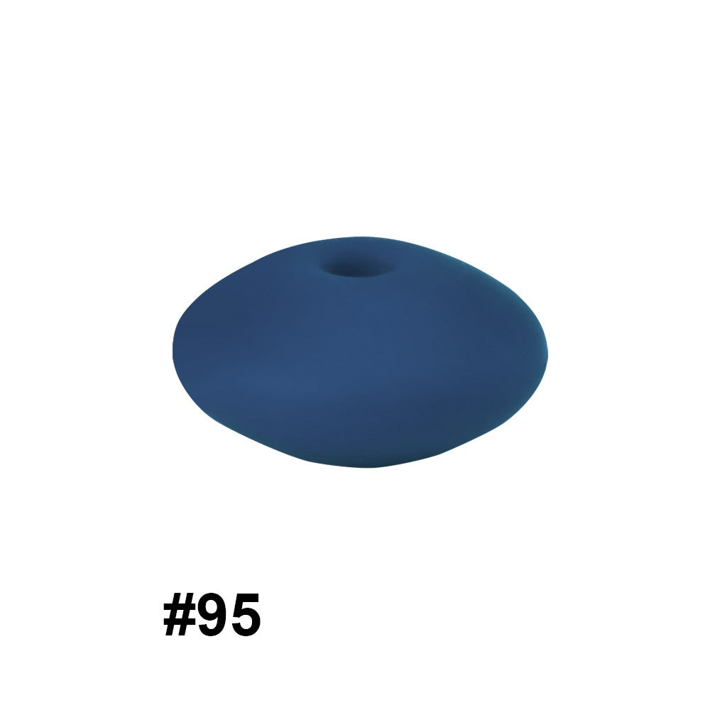12mm Silicone Spacer Beads Multi Color Soft Matte Finish 50pcs