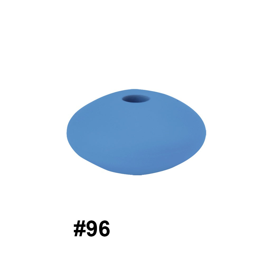 12mm Silicone Spacer Beads Multi Color Soft Matte Finish 50pcs