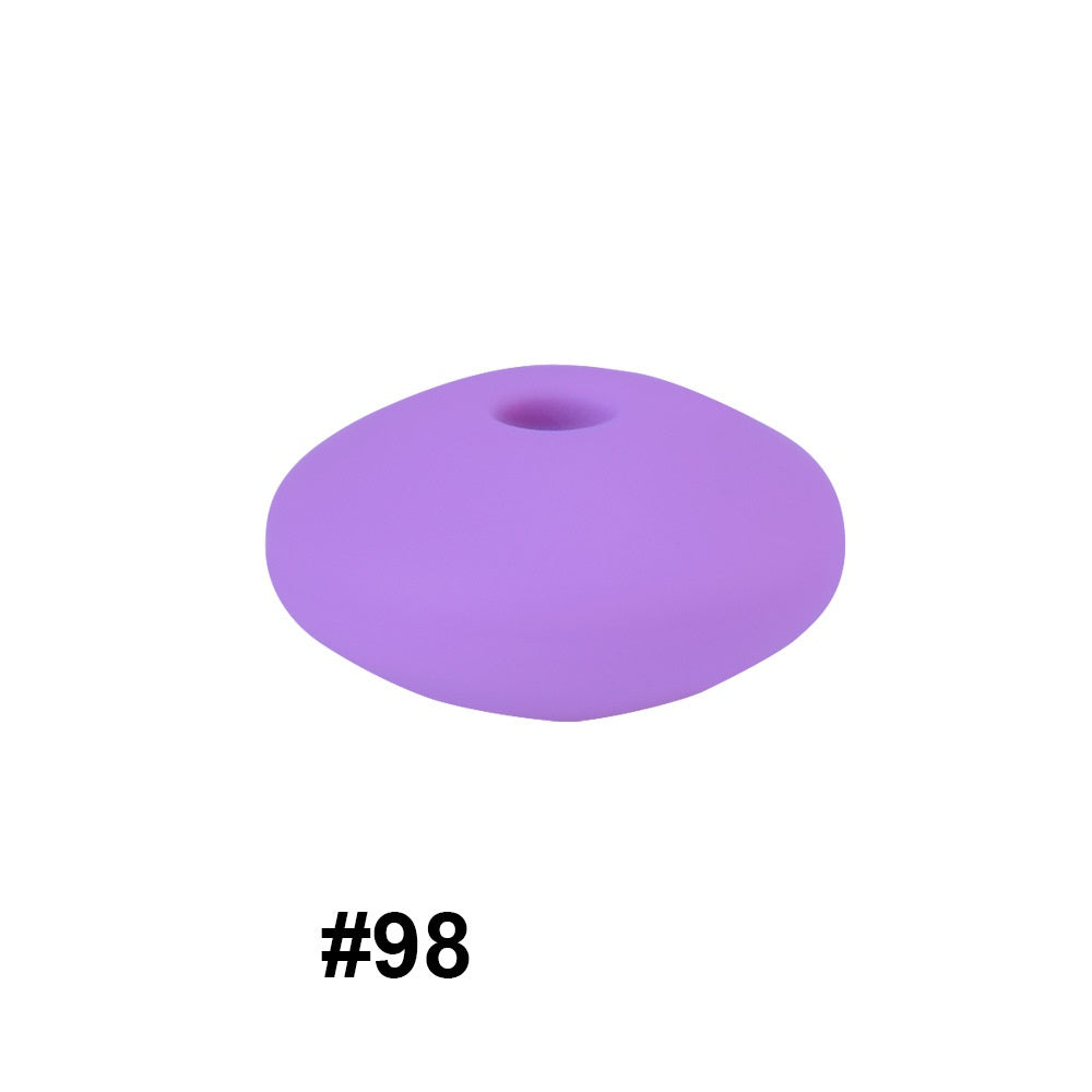 12mm Silicone Spacer Beads Multi Color Soft Matte Finish 50pcs