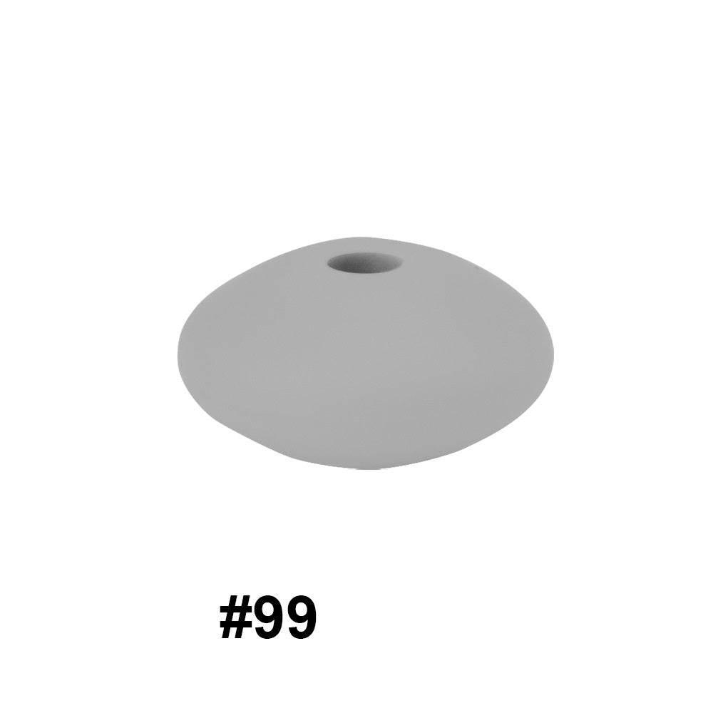12mm Silicone Spacer Beads Multi Color Soft Matte Finish 50pcs