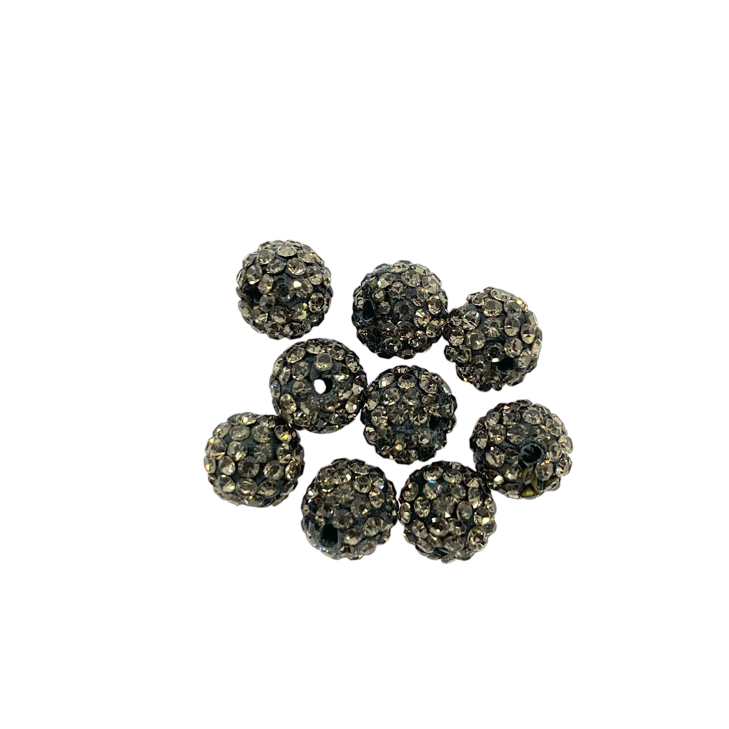 Clay Ball Rhinestone Beads 4mm Colorful Sparkle 50pcs