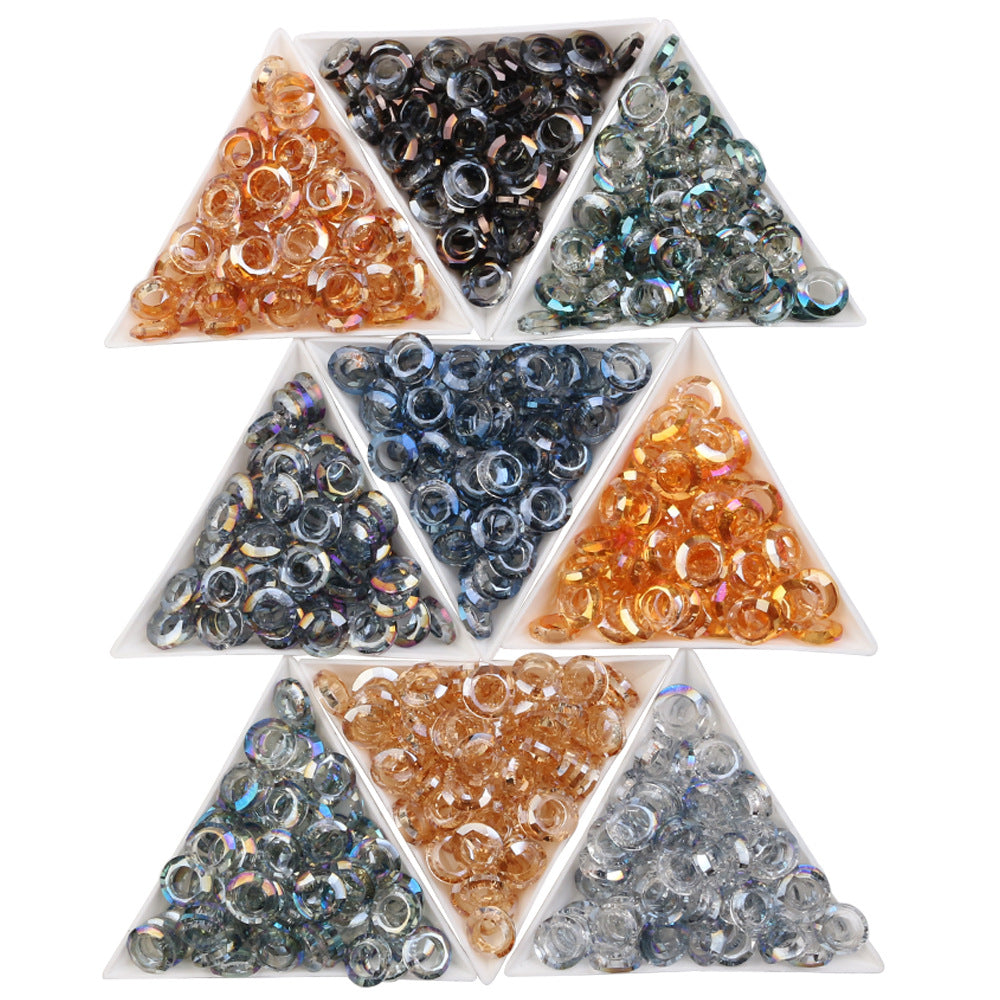 Glass Faceted Spacer Beads 8mm Large Hole 50pcs 5