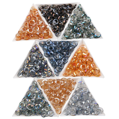 Glass Faceted Spacer Beads 8mm Large Hole 50pcs 5