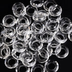 Glass Faceted Spacer Beads 8mm Large Hole 50pcs 6