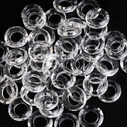 Glass Faceted Spacer Beads 8mm Large Hole 50pcs 6