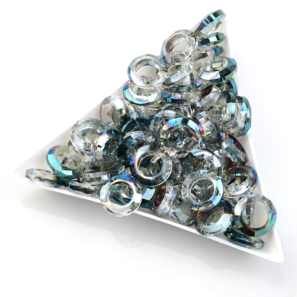 Glass Faceted Spacer Beads 8mm Large Hole 50pcs 16