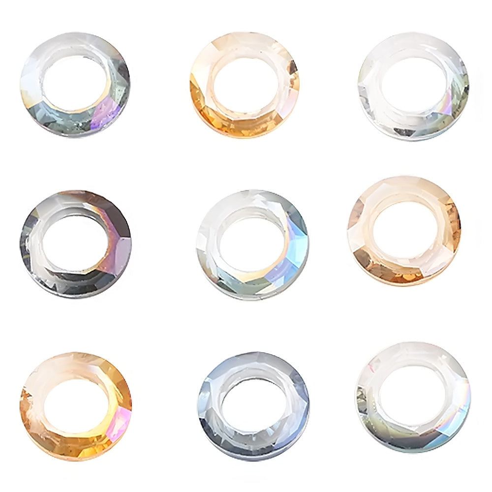 Glass Faceted Spacer Beads 8mm Large Hole 50pcs 3