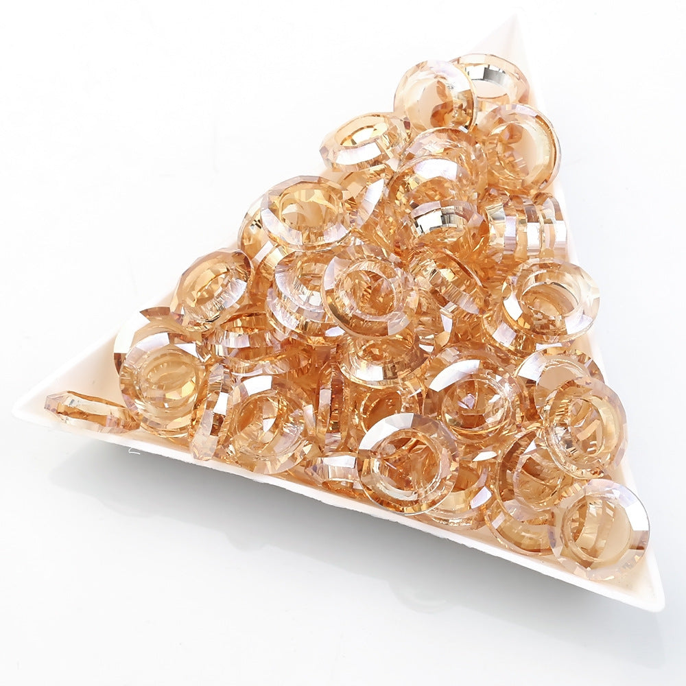 Glass Faceted Spacer Beads 8mm Large Hole 50pcs 13