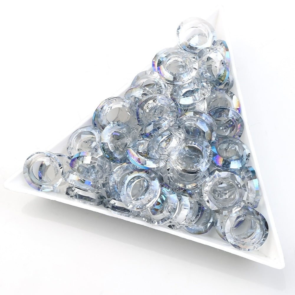 Glass Faceted Spacer Beads 8mm Large Hole 50pcs 8
