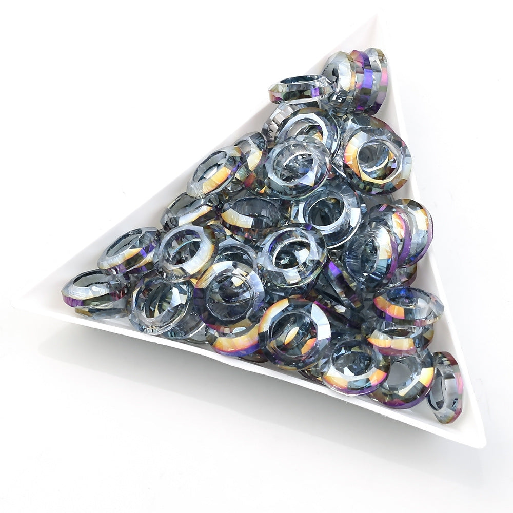 Glass Faceted Spacer Beads 8mm Large Hole 50pcs 10