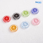 Colorful 14mm Round Acrylic Lemon Slice Beads 50pcs 12