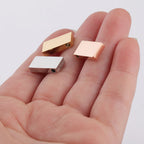 Stainless Steel Rectangular Metal Beads 15mm Polished Mirror Surface 10pcs 4