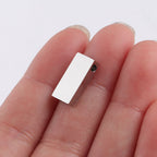Stainless Steel Rectangular Metal Beads 15mm Polished Mirror Surface 10pcs 6
