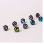 Electroplated Round Lampwork Glass Beads 12mm Japanese Style 4