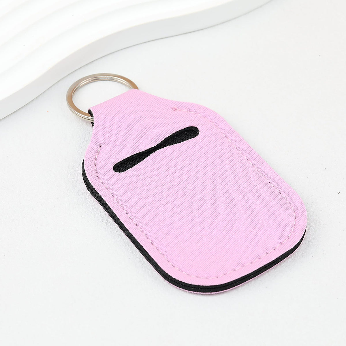 Neoprene Sanitizer Holder Keychain Durable Vibrant Colors Suitable for Sublimation - Pink